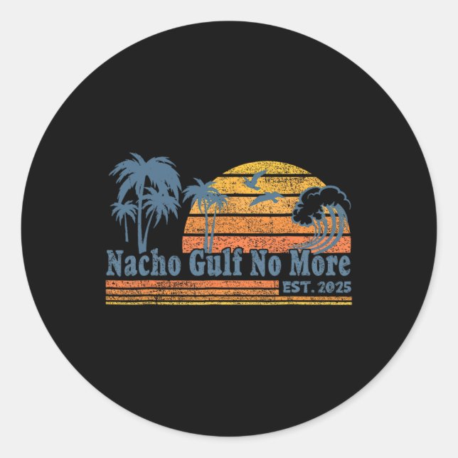 Adesivo Redondo Gulf Of United States Of America Est. 2025  (Frente)