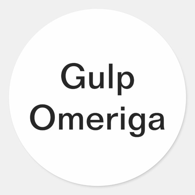 Adesivo Redondo Gulp Omeriga Comic Splash-Art Hankamer Artjunkhaus (Frente)
