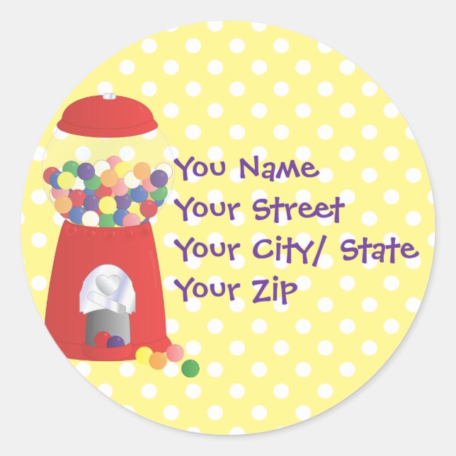 Adesivo Redondo Gumball Fantasy (Frente)