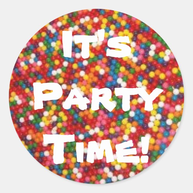 Adesivo Redondo Gumballs Galore do Círculo Sticker! (Frente)