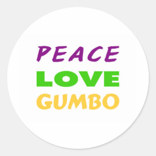 ADESIVO REDONDO GUMBO DO AMOR DA PAZ