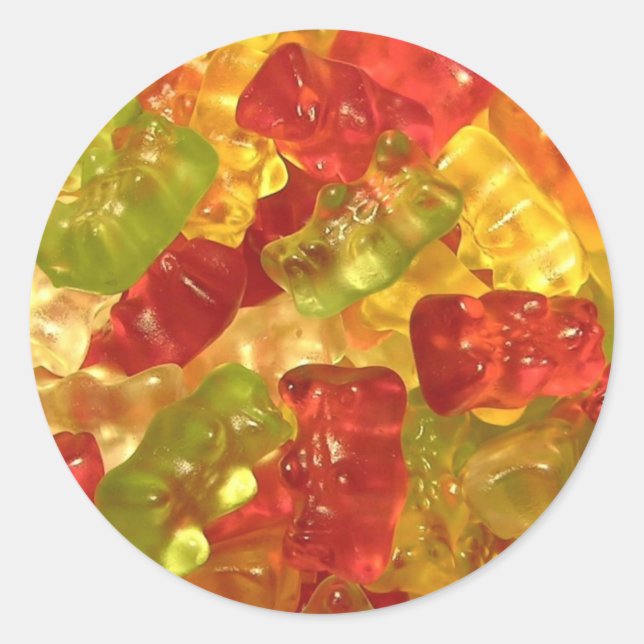 Adesivo Redondo Gummy Bears Sticker (Frente)