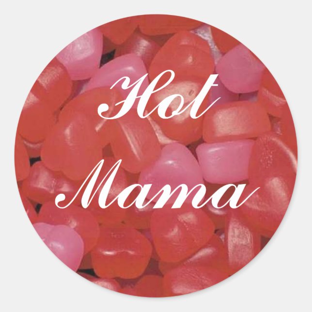 Adesivo Redondo Gummy Heart Mama Sticker (Frente)