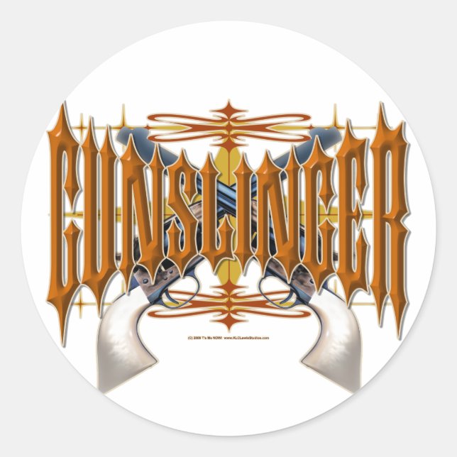 Adesivo Redondo Gunslinger (Frente)