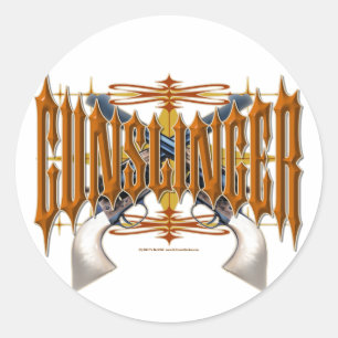 Adesivo Redondo Gunslinger