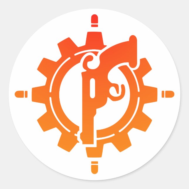 Adesivo Redondo Gunslinger Sharpshooter Sniper Gunner DnD (Frente)