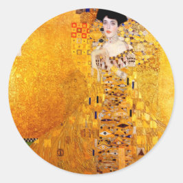Adesivo Redondo Gustav Klimt Adele Bloch-Bauer Vintage Art Nouveau