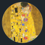 Adesivo Redondo Gustav Klimt é o famoso quadro Beijo.<br><div class="desc">Gustav Klimt é o famoso quadro Beijo. Clássico Redondo. Famoso quadro de Gustav Klimt.</div>