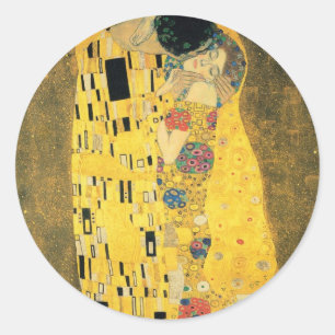 ADESIVO REDONDO GUSTAV KLIMT "O BEIJO" ROUND ENVELOPE SEAL