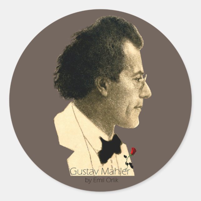 Adesivo Redondo Gustav Mahler (Frente)
