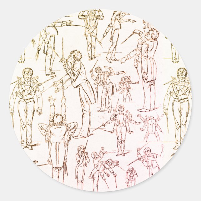 Adesivo Redondo Gustav Mahler - Conduzir (Frente)