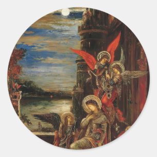 Adesivo Redondo Gustave Moreau- St Cecilia