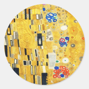 Adesivo Redondo Gustavo Klimt a pintura de Nouveau da arte do