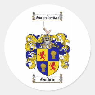 ADESIVO REDONDO GUTHRIE FAMILY CREST - CASACO DE GUTHRIE