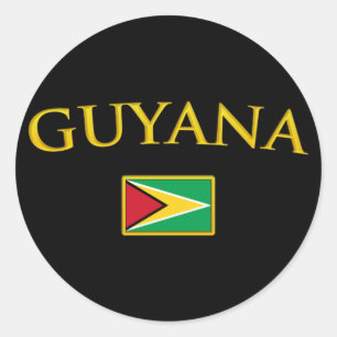 Adesivo Redondo Guyana dourado