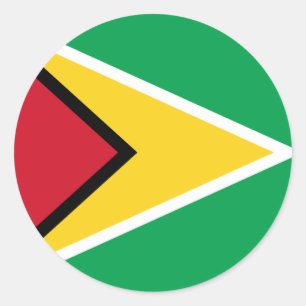 Adesivo Redondo Guyana flag
