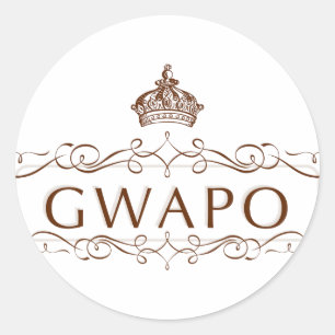 ADESIVO REDONDO GWAPO - DESIGN FILIPINO ENGRAÇADO