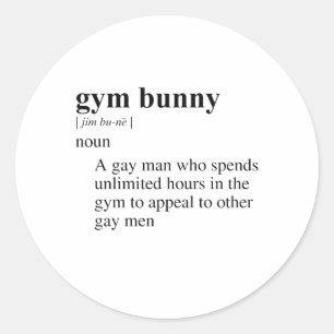 ADESIVO REDONDO GYM BUNNY