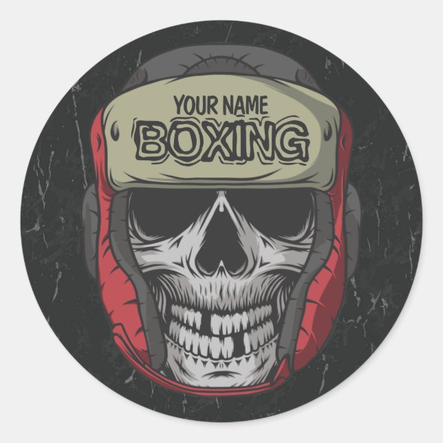 Adesivo Redondo Gym de Boxer Boxer Personalizado (Frente)