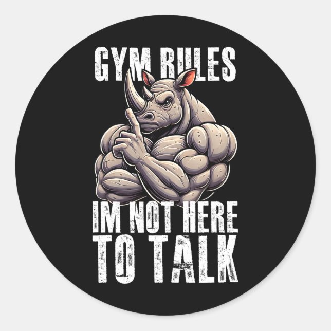 Adesivo Redondo Gym Gift For Men Training Motivation Fitness Bodyb (Frente)