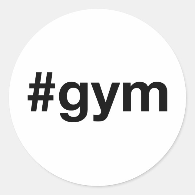 Adesivo Redondo GYM Hashtag (Frente)
