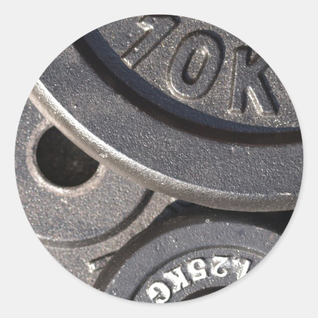 Adesivo Redondo Gym Weights (Frente)