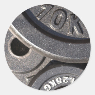 Adesivo Redondo Gym Weights