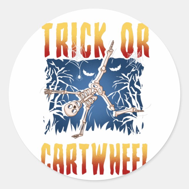 Adesivo Redondo Gymnasi Esportes Lover Skeleton (Frente)