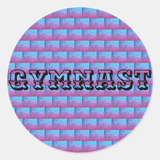 Adesivo Redondo Gymnast Sparkle Stickers (Frente)