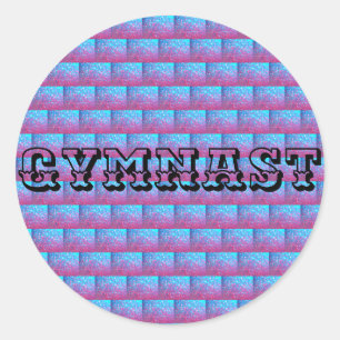 Adesivo Redondo Gymnast Sparkle Stickers
