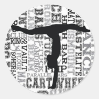 Adesivo Redondo Gymnastics Handstand Round Sticker
