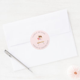 Adesivo Redondo Gymnastics Party Sticker | Gymnastics Sticker