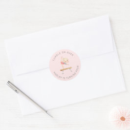 Adesivo Redondo Gymnastics Party Sticker | Gymnastics Sticker