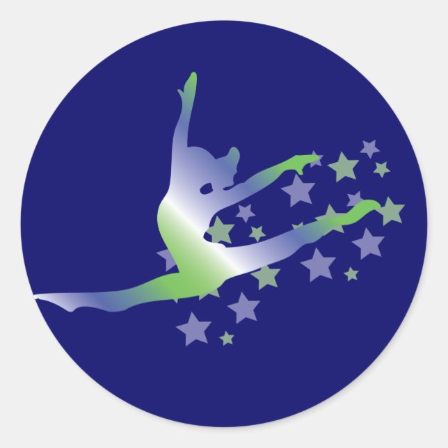 Adesivo Redondo Gymnastics Stickers (Frente)
