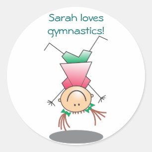 Adesivo Redondo Gymnastics Stickers