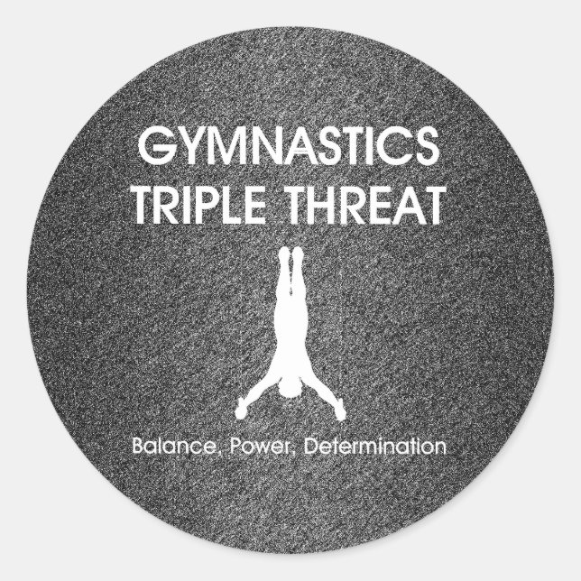 Adesivo Redondo Gymnastics TOP Triple Threat (masculino) (Frente)