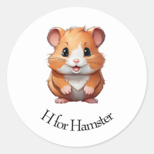 Adesivo Redondo H para Hamster