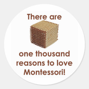 Adesivo Redondo Há 1000 razões amar Montessori