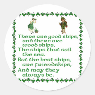 Adesivo Redondo Há navios bons.