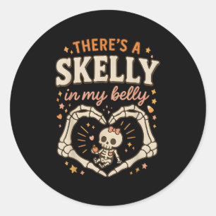 Adesivo Redondo Há Skelly no meu esqueleto Engravidável