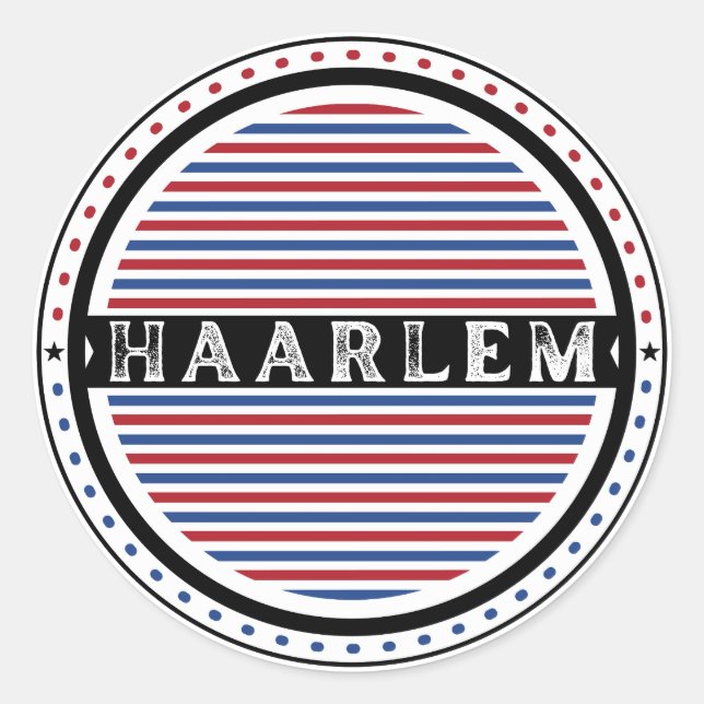 Adesivo Redondo Haarlem City Pride Emblem – Dutch Identity (Frente)