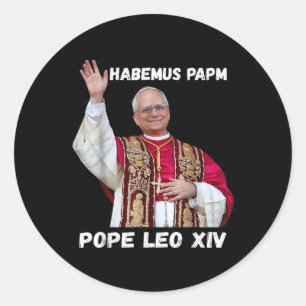 Adesivo Redondo Habemus Papam Leo Xiv _9