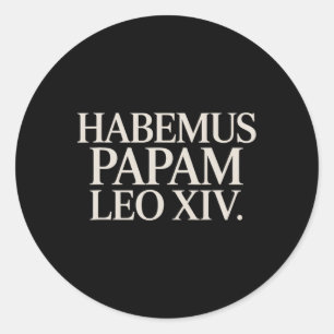 Adesivo Redondo Habemus Papam Leo Xiv. Papa