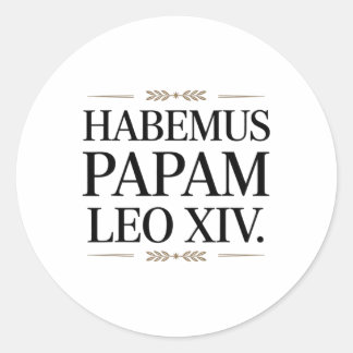 Adesivo Redondo Habemus Papam Leo Xiv. Papa 1