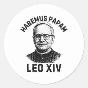 Adesivo Redondo Habemus Papam Papa Leo Xiv