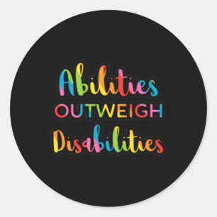 Adesivo Redondo Habilidades Superam Deficiências Professoras Espec