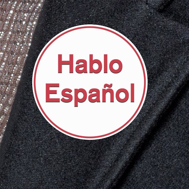 Adesivo Redondo Hablo Español - Eu Falo Espanhol (Criador carregado)