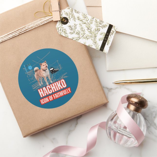 ADESIVO REDONDO HACHIKO (Presentear)