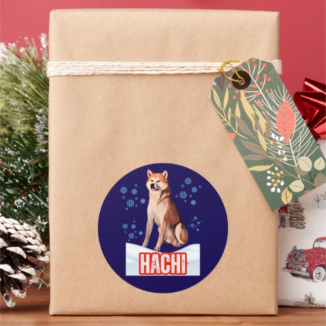 ADESIVO REDONDO HACHIKO (Feriado)