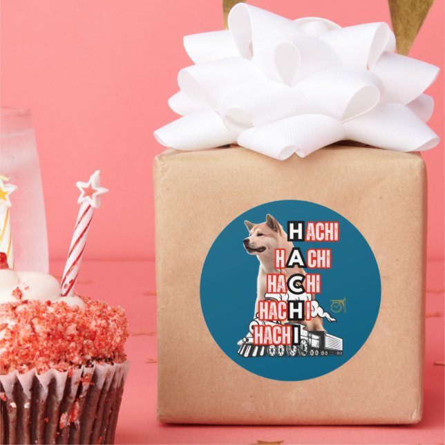 ADESIVO REDONDO HACHIKO (Festa)